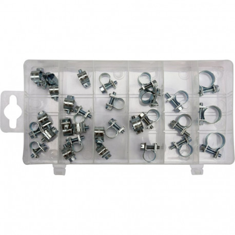 Yato voolikuklambrite komplekt YT-06783, 30 tk, 6-16 mm, süsinikteras, Ø6-8 mm x7, Ø7-9 mm x7, Ø8-10