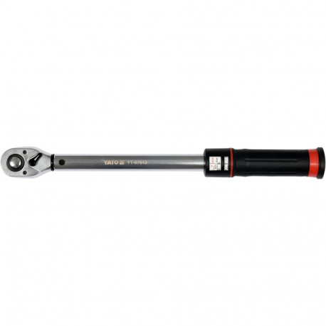 Yato YT-07612 Pöördemomendi muttervõti, 10-60Nm, 1/2", ±4%, 415mm, 72 hammast, 42CrMo, PVC käepide, 