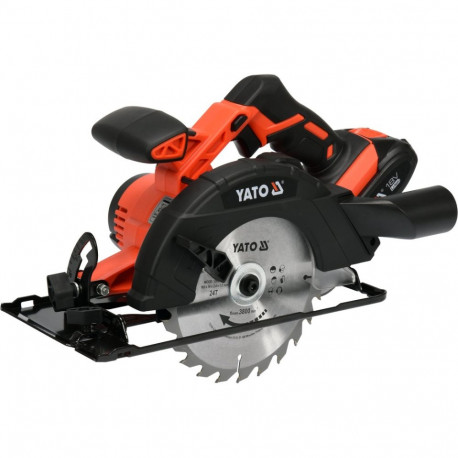 Yato YT-82810 Circular Saw, 18V, 165mm, 3800 min⁻¹, 2Ah, 54/40mm, 24 teeth, 1h charge