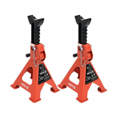 Yato YT-17311 jack stands, 2 pcs, 3t, 280-420mm, GRF, pawl, 182x201mm, 85x29mm