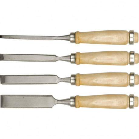 Toya puidust peitlite komplekt 25500, 4 tk, 6 mm, 12 mm, 18 mm, 24 mm, 280 mm, terasest tera, puidus