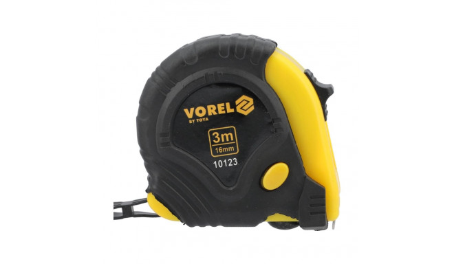 Vorel Mõõdulint GRD 10123, 3m, 16mm, teras, PVC/kumm, 3 lukustust