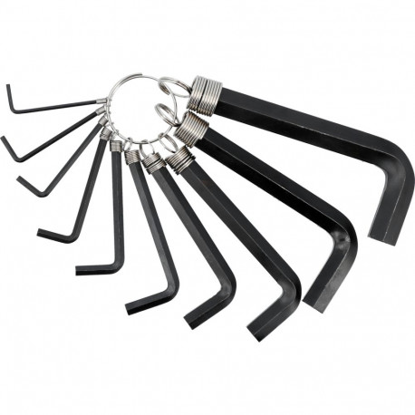 Hex key set, short, 2-14mm (10pcs.) VOREL
