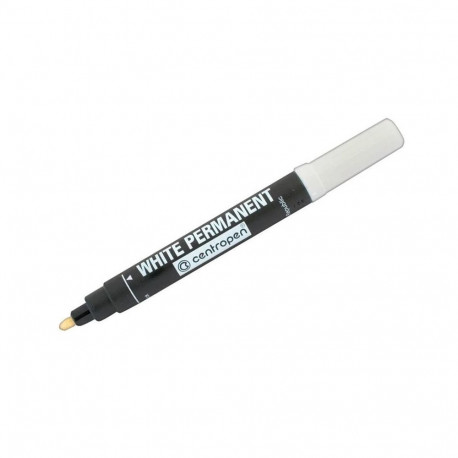 Marķieris, permanentais, apaļš, Ø2.5mm, balts