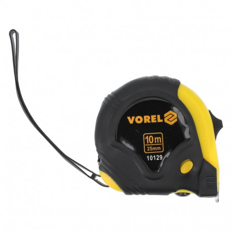 Vorel Mõõdulint GRD 10129, 10m, 25mm, teras, PVC/kumm, 3 lukustust