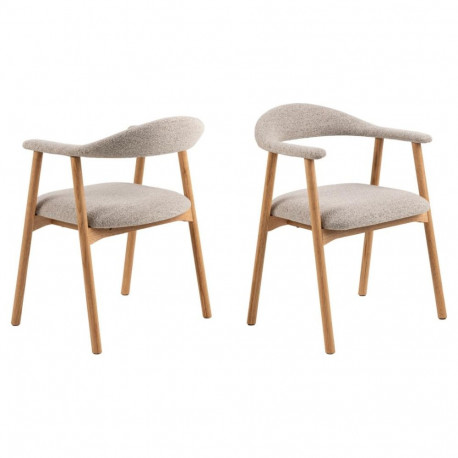 Söögitool ADDI käetoega, beeži kangaga