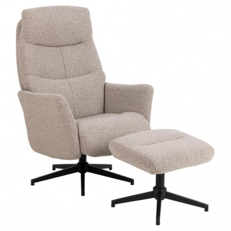 Tugitool LONDON jalatoega recliner, beež