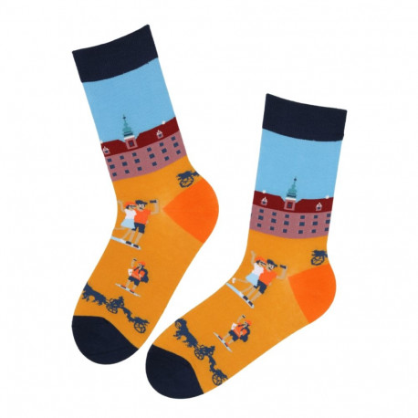 SOKISAHTEL KARLIS kollased turistidega puuvillased sokid 444