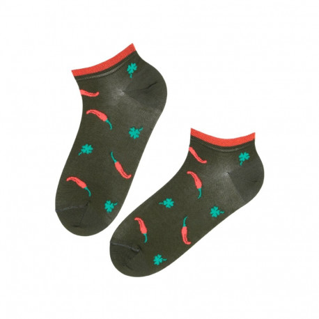 SOKISAHTEL CHILLI rohelised madalad tšillidega sokid 446