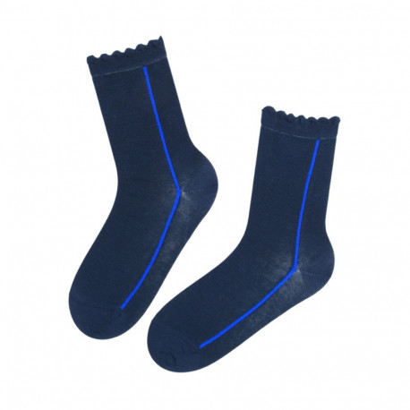 SOKISAHTEL KRISTI tumesinised sinise triibuga sokid 444