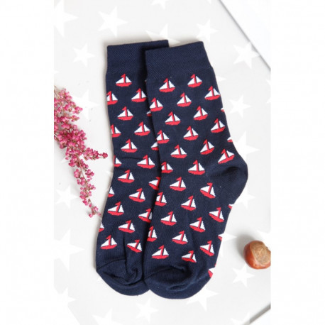 SOKISAHTEL BOAT sinised purjekatega sokid lastele 438, 439, 443