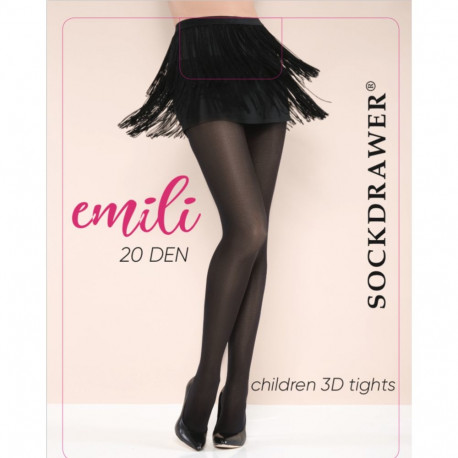 SOKISAHTEL EMILI 20DEN tüdrukute mustad sukkpüksid 432, 434