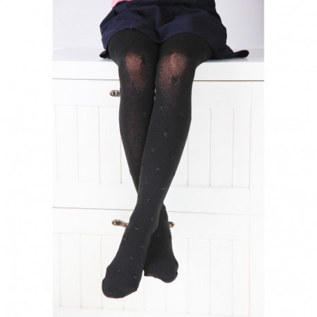 SOKISAHTEL AMATA mustad tüdrukute puuvillased sukkpüksid 454