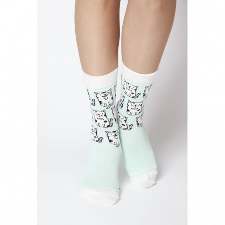 SOKISAHTEL CAT LOVER mündirohelised sokid naistele 444
