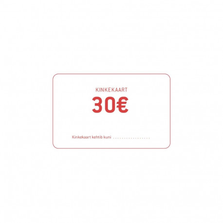 SOKISAHTEL Sokisahtli KINKEKAART 30€