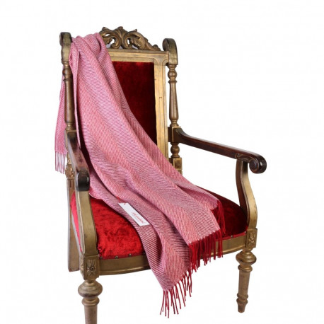 SOKISAHTEL Alpakavillane punakas kalasabamustriline pleed 425