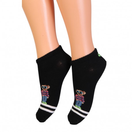 SOKISAHTEL BO musta värvi karuga sokid lastele 438, 439