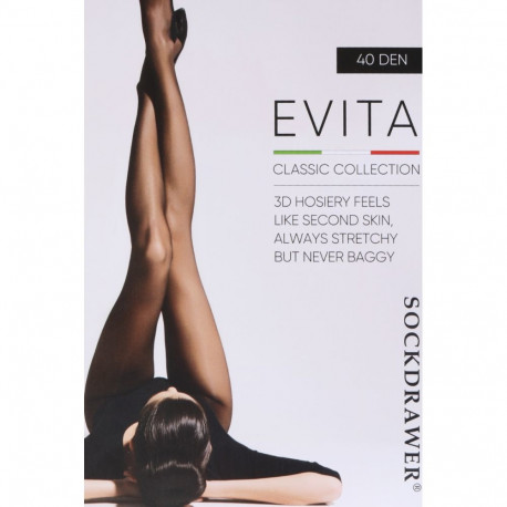 SOKISAHTEL EVITA 40DEN 3D musta värvi sukkpüksid