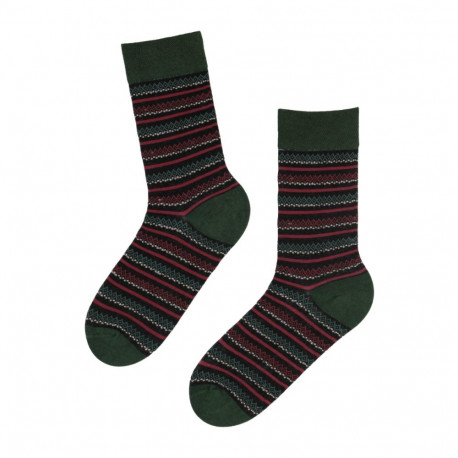 SOKISAHTEL FROSTY triibulised puuvillased sokid 444