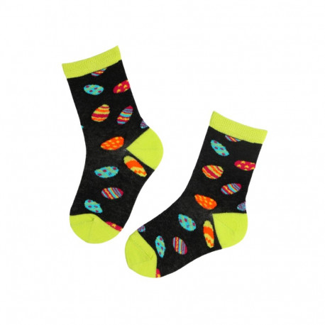 SOKISAHTEL EGGHUNTER värviliste munadega puuvillased sokid lastele 438, 439, 443