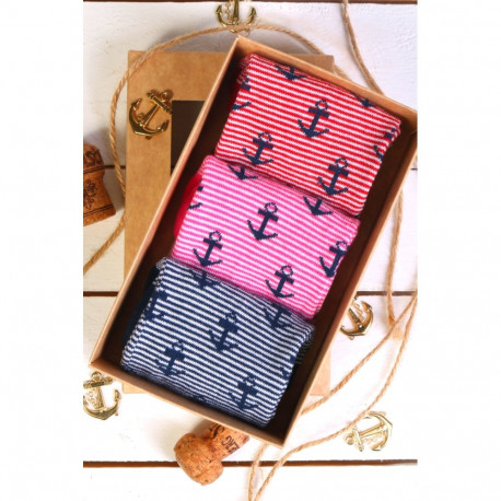 SOKISAHTEL MERMAID kinkekarp 3 mereteemalise sokipaariga 444