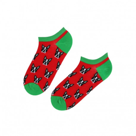 SOKISAHTEL FRENCH koertega punased madalad sokid 444