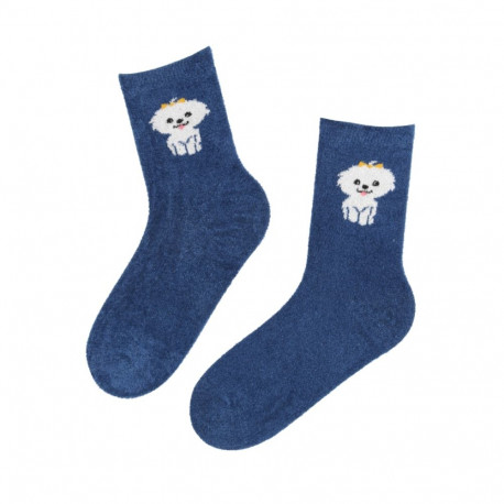 SOKISAHTEL PONS sinised koeraga pehmed soojad sokid 444