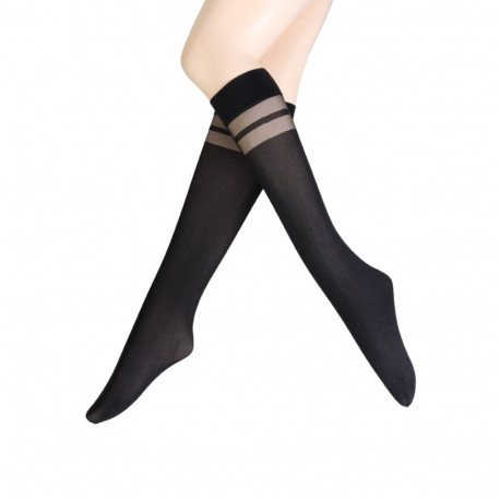 SOKISAHTEL Sarah Borghi HELGA musta värvi õhukesed põlvikud 444