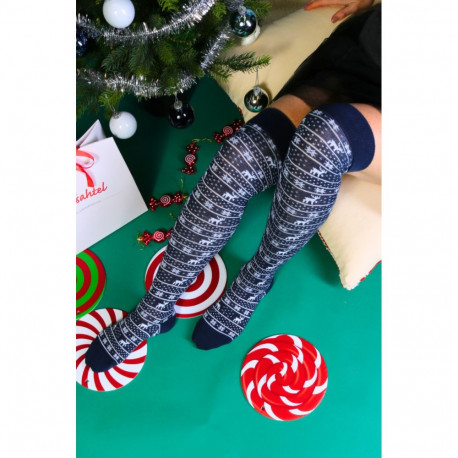 SOKISAHTEL JENNIFER sinised puuvillased jõulupõlvikud 444