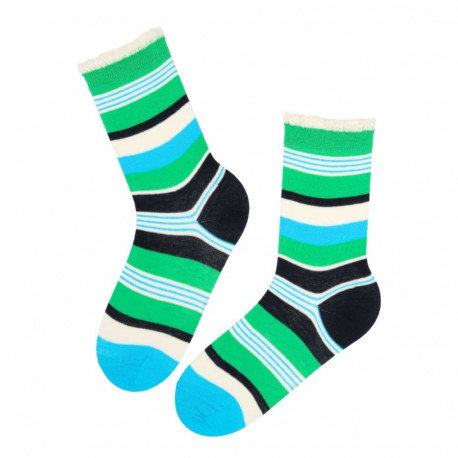 SOKISAHTEL IVY triibulised puuvillased sokid 444