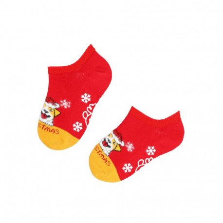 SOKISAHTEL GUMMY punased jõulukoeraga sokid lastele 439, 443