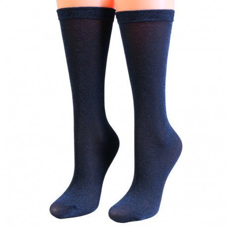 SOKISAHTEL SPARKLE tumesinised sädelusega sokid 444