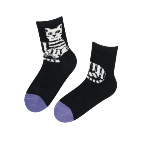 SOKISAHTEL SETT musta värvi pehmed kassiga sokid 444