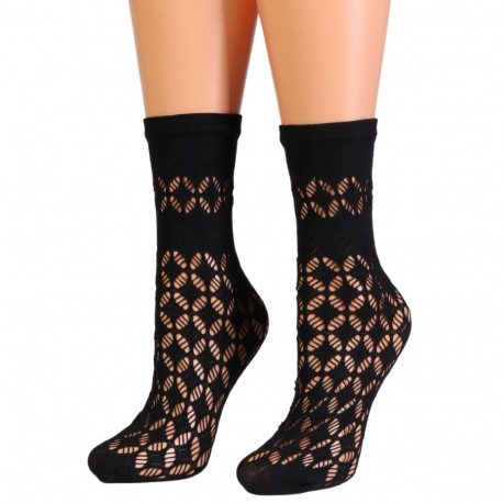 SOKISAHTEL Sarah Borghi FANNI musta värvi võrksokid 444