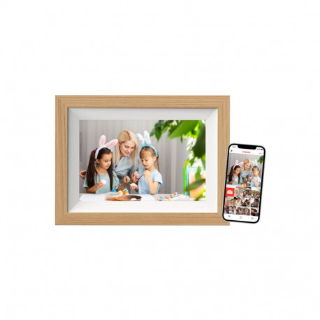 Digitaalne pildiraam Braun DigiFrame 10W WiFi beech 25,7cm (10,1 ), Frameo äpp nutiseadmega juhtimis