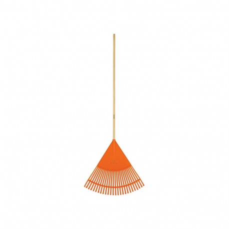Truper leaf rake with wooden shaft and 26 flexible tines, 162cm