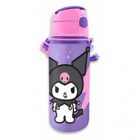 Kuromi 600ml Aluminum Water Bottle with Strap