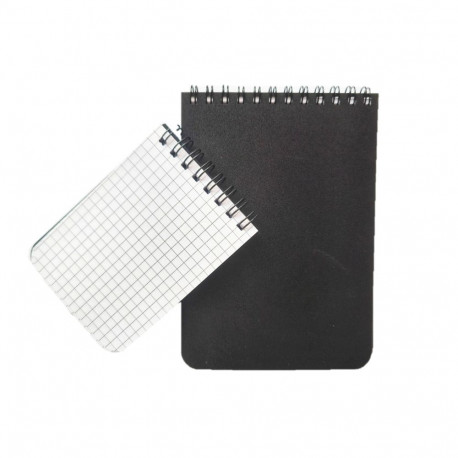 Notepad in spiral binding A7 SMLT square 60 sheets black