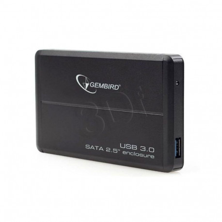 Gembird korpus 2.5'' SATA–USB 3.0 alumiiniumist, must