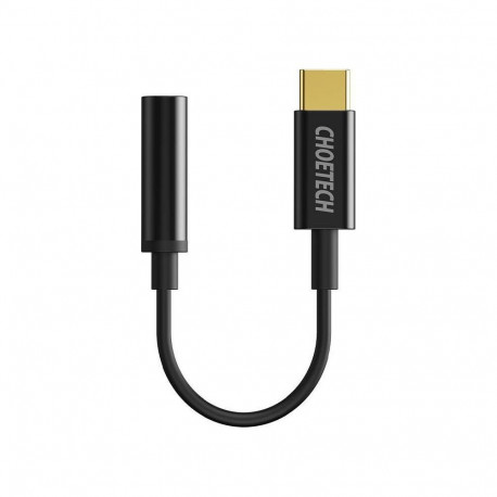 Adapter Choetech AUX003 USB-C to 3.5mm Audio Jack Adapter (black)