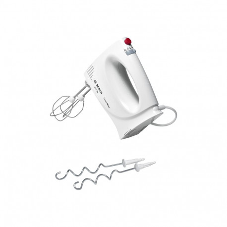 Bosch käsimikser MFQ3030 350W 4 kiirust roostevaba teras/plastik turborežiim, valge
