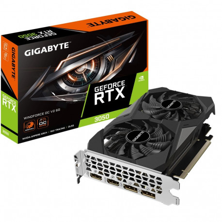 Gigabyte GeForce RTX 3050 WINDFORCE OC V2 6G | NVIDIA | 6 GB | GeForce RTX 3050 | GDDR6 | HDMI ports
