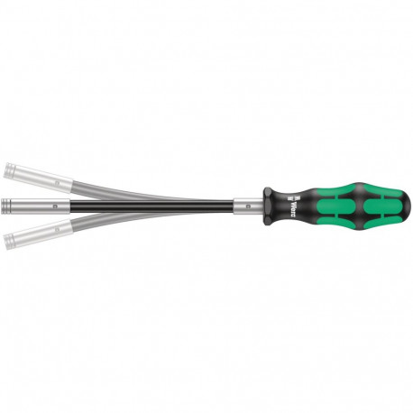 Wera 393 S bits hand holder, extra slim, with flexible shaft, screwdriver (black/green)