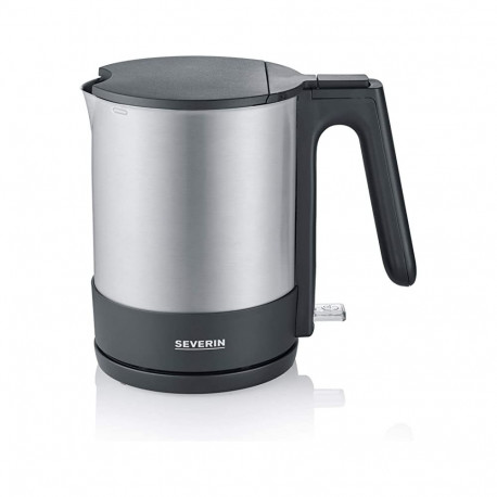 Severin WK 3409, kettle (stainless steel (brushed) / black, 1.7 liters)