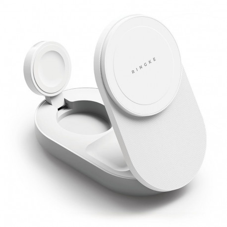 Ringke QI2.2 25W 3in1 Magnetic MagSafe Inductive Charger - White