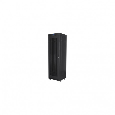 LANBERG free standing rack 19inch cabinet 42U 600x600 mesh door LCD flat pack black