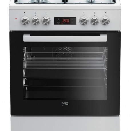 Gaasipliit Beko FSM 62320DWS elektriahjuga, 60 cm