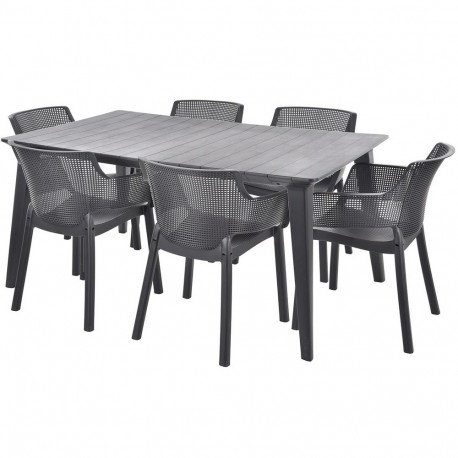 Aiamööbli komplekt HECHT ELISA GRAPHITE 6