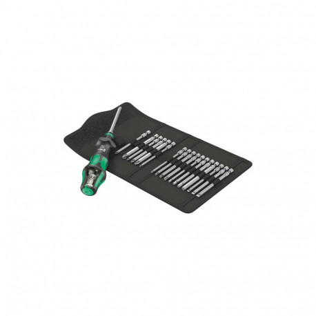 Wera Kraftform Kompakt Turbo 1 Screwdriver & Bit Set – 19-Piece, 25 Nm, Rapidaptor Quick-Change
