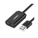 External Sound Card Adapter USB 2.0, Black